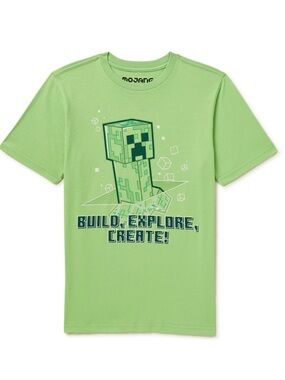 Boys' Green Short Sleeve Tee - Minecraft Create!